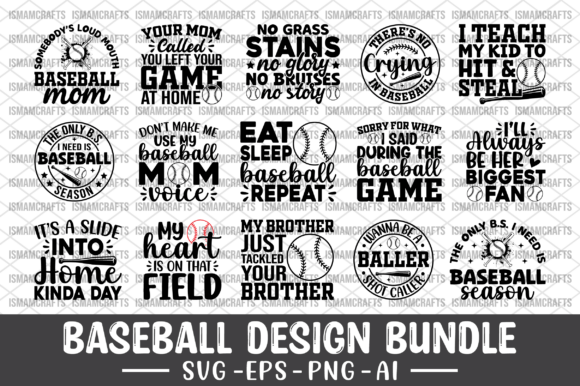 Baseball Design Bundle SVG: Perfect for Crafts and Graphics