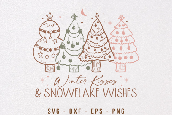 Boho Christmas Winter Kisses SVG PNG: A Graphics Gem for Crafts