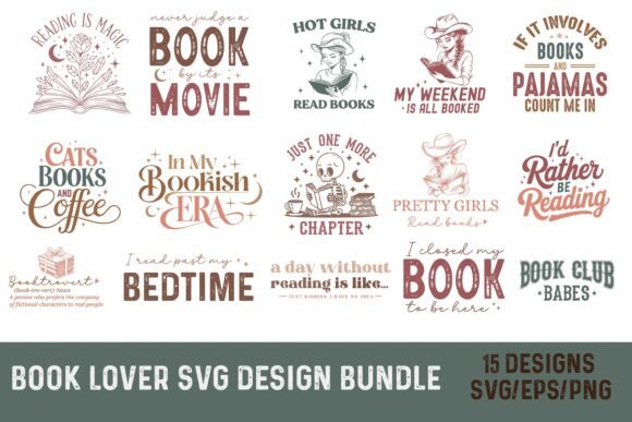 Book Reading Quote SVG Bundle: Perfect for Creative Crafts and Graphics