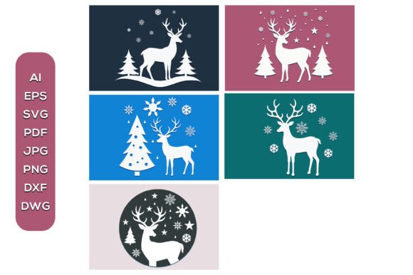 Christmas Deer and Snowflakes SVG Bundle: A Graphics Must-Have for Crafts