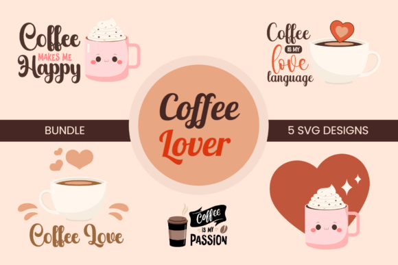 Coffee Lover SVG Bundle: Perfect for Crafts and Graphics