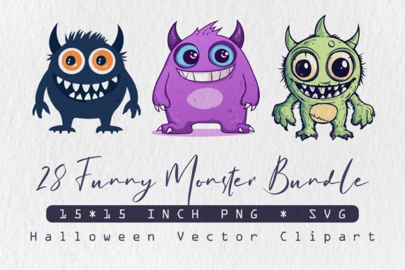Cute Monster Halloween SVG Bundle: A Perfect Craft Graphics Set