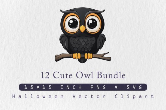 Cute Owl Halloween Clipart SVG Bundle