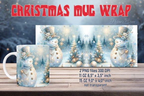 Cute Snowman Mug Wraps: Perfect for Crafts and Graphics