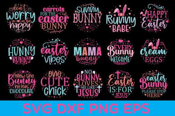 Easter Bunny SVG PNG Quotes for Creative Crafts