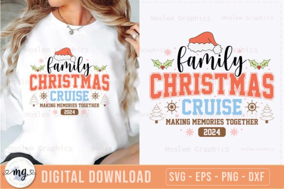 Family Christmas Cruise Trip 2024 SVG for Crafts and Graphics