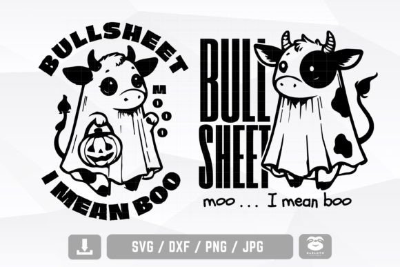 Ghost Cows SVG: A Spooky and Playful Embroidery Design