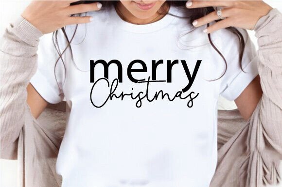 Merry Christmas Tree Hand Drawn SVG PNG for Crafts