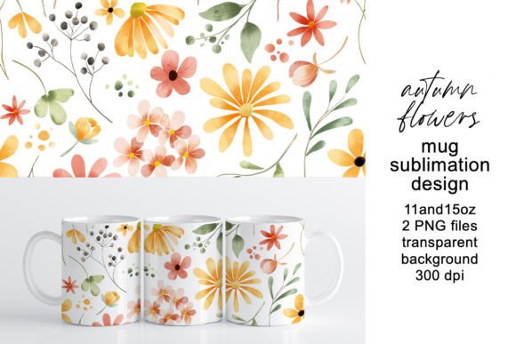 Review of Mug Design, Wrap with Flowers, Leaves